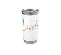 Lowell Massachusetts Design vintage élégant Gobelet isotherme en acier inoxydable double paroi