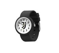 LOWELL Montre à quartz avec bracelet en silicone, cadran analogique, noir
