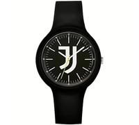 LOWELL Montre à quartz Juventus, boîtier noir, cadran avec logo JJ