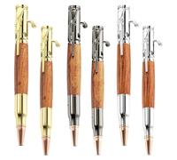 loweo 6 Stylos à Action de Boulon, Ensemble de Stylos à Bois, et Facile à Utiliser, Ensemble de Stylos, Kit de Fabrication de Stylos pour le Bricolage à