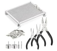 loweo Gabarit de Cintrage de avec de Pinces à, Outils pour la Fabrication de, Boucles de Perles, de Mise en Forme, Artisanat de Bricolage