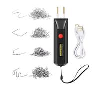 loweo Machine à Souder le Plastique Sans, Kit de Soudage Du Plastique avec Batterie, 4 Types D'Agrafes Ondulées, Indicateur LED pour Fissure de Pare-Chocs de Voiture