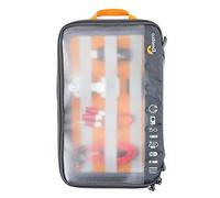 Lowepro Gearup Pouch Large, Mallette de Voyage pour les Câbles D'Ordinateur, les Adaptateurs, les Batteries, les Chargeurs, les Petits Appareils Photo et les Clés Usb, Fabriquée en Tissu Recyclé, Gris