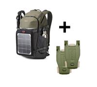 Lowepro sac à dos photo Flipside Trek BP 450 AW Kaki + Crdbag Maglock MOLLE Vert x2