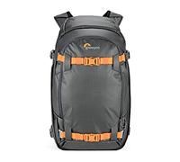 Lowepro Whistler 450 AW II, Sac à Dos 4 Saisons pour Appareil Photo et Ordinateur Portable 15" en Tissus Recyclés, Coussins de Rangement, Étui pour Appareil Photo sans Miroir/DSLR, Gris