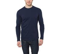 Lower East Basic Rundhals Langarm-Shirts für Herren 5er Pack aus 100% Baumwolle I Shirt Herren Longsleeve in vielen Farben 3XL Dunkelblau
