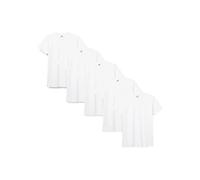 Lower East T-shirt avec col rond, Hommes, Blanc (lot de 5), 3XL