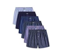 Lower East Le150 Boxershorts Homme, 6er Set, American, Checked/Solid/Printed, M