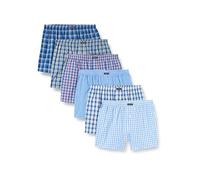 Lower East Le150 Boxershorts Homme, 6er Set, American, Multicolore Business, M
