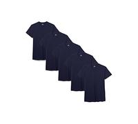 Lower East T-shirt avec col en V, Hommes, Bleu foncé (lot de 5), L
