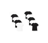 Lower East T-shirt avec col en V, Hommes, Noir/Blanc (lot de 10), S