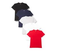 Lower East LE156 T-Shirt, 2 x Blanc/2 x Gris Clair chiné/1 x Rouge/1 x Vert foncé/2 x Bleu foncé/2 x Noir (Lot de 10), 3XL Homme