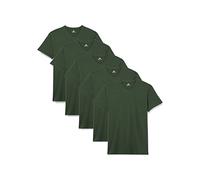 Lower East T-shirt avec col en V, Hommes, Vert foncé (lot de 5), S