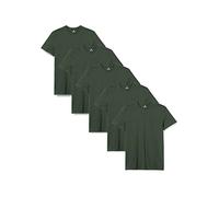 Lower East T-shirt avec col rond, Hommes, Vert foncé (lot de 5), 2XL