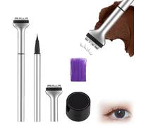 Lower Lash Stamp, Immediate Molding - Eyelash Stamp, Bottom Eyelash Stamp, 2-in-1 Waterproof Eyeliners & Lower Eyelash Stamp Artifact Set, Lower Lash Stamp with Ink (Brown)