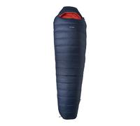 LOWLAND OUTDOOR Kibo Sac de Couchage en Duvet Adulte Mixte, Bleu Marine/Orange, 225 x 80 cm