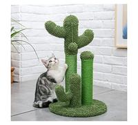 LOWLIU Griffoir pour chat mignon cactus pour animal de compagnie arbre à chat jouet avec boule griffoir pour chat chaton escalade chat griffoir griffoir (couleur : vert 32 cm, taille : moyen)