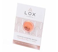 LOX Fermoir Attache Boucles d’oreilles - Or Rose - Hypoallergénique Universel - Design discret qui convient à tous les clous - 2 paires