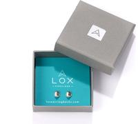 Lox Precious Palladium Boucle d'oreille fermoir, argent sterling 925 plaqué or, 1 paire