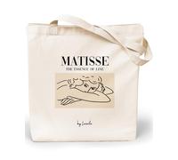 Loxato Tote Bag Femme - Sac Cabas Femme Original - Tote Bag Coton 100% Grand 35 x 42 x 8 cm - Sac Fourre Tout en Toile