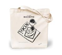 Loxato Tote Bag Femme - Sac Cabas Femme Original - Tote Bag Coton 100% Grand 35 x 42 x 8 cm - Sac Fourre Tout en Toile