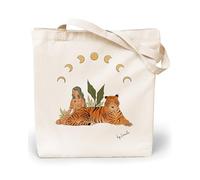 Loxato Tote Bag Femme - Sac Cabas Femme Original - Tote Bag Coton 100% Grand 35 x 42 x 8 cm - Sac Fourre Tout en Toile