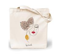 Loxato Tote Bag Femme - Sac Cabas Femme Original - Tote Bag Coton 100% Grand 35 x 42 x 8 cm - Sac Fourre Tout en Toile