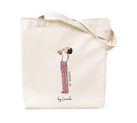 Loxato Tote Bag Femme - Sac Cabas Femme Original - Tote Bag Coton 100% Grand 35 x 42 x 8 cm - Sac Fourre Tout en Toile