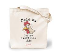 Loxato Tote Bag Femme - Sac en Toile avec Phrases Amusantes et Motif Original - Grand Sac Tissu 100% Coton Naturel - Cabas 35x42x8 cm pour Shopping, Bureau, Université, Plage