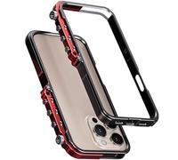 LOXO CASE Coque Bumper en Alliage d'Aluminium pour iPhone 16 Pro Max, Cadre Métallique sans Dos avec Fixation par Vis, Boutons Mécaniques et Design Industriel Minimaliste Ultra Fin, Noir