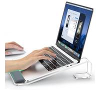 LOXP Support pour ordinateur portable en acrylique avec support de poignet, support ergonomique amovible pour ordinateur portable, MacBook Air Pro, HP, Dell, XPS, HP (10-17")