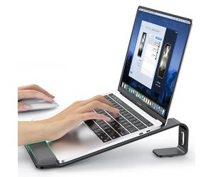LOXP Support pour Ordinateur Portable en métal avec Support de Poignet, rehausseur Ergonomique Amovible pour Ordinateur Portable, lutrin en Aluminium, Support d'ordinateur pour MacBook Air Pro, HP