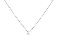 LOXUAKAM Collier ras du cou en forme de chiffre plaqué or 18 carats avec breloque délicate pour mois de naissance, bijou personnalisé cadeau d'anniversaire pour sa fille en acier inoxydable, Silver 4