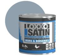 LOXXO - Loxxo Peinture Acrylique Murs & Plafonds - Monocouche - Satin - Conditionnement 0,5L, Couleur BLEU GRIS (LOXXO)