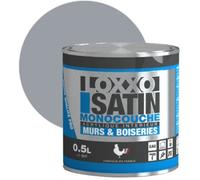 Loxxo Peinture Acrylique Murs & Plafonds - Monocouche - Satin (Conditionnement: 0,5L - Couleur: SOURIS (LOXXO))