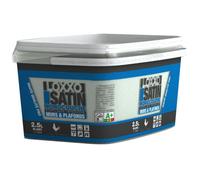 Loxxo Peinture Acrylique Murs & Plafonds - Monocouche - Satin (Conditionnement: 2,5L - Couleur: BLANC)