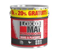 LOXXO Peinture Mat Monocouche Blanc 12 L