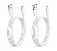 Loxzevox 2 Pack 120W Cable USB C,1.5M, charge rapide compatible 33W/67W Hypercharge Pour Xiaomi Redmi Note 14/13/12/11s/11/13 Pro/8 9 Pro 9T, pour Xiaomi mi 13/14/12T/11T Pro/11 Lite/10T/10/12,Blanc