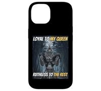 Loyal Envers ma Reine, impitoyable Envers Les Autres, mème Amusant Alpha Wolf Coque pour iPhone 14