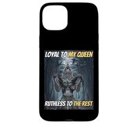 Loyal Envers ma Reine, impitoyable Envers Les Autres, mème Amusant Alpha Wolf Coque pour iPhone 15 Plus