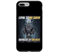 Loyal Envers ma Reine, impitoyable Envers Les Autres, mème Amusant Alpha Wolf Coque pour iPhone 7 Plus/8 Plus