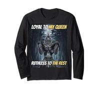 Loyal Envers ma Reine, impitoyable Envers Les Autres, mème Amusant Alpha Wolf Manche Longue
