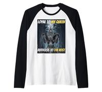 Loyal Envers ma Reine, impitoyable Envers Les Autres, mème Amusant Alpha Wolf Manche Raglan