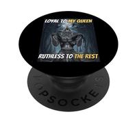 Loyal Envers ma Reine, impitoyable Envers Les Autres, mème Amusant Alpha Wolf PopSockets PopGrip Adhésif