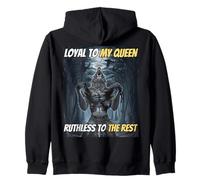 Loyal Envers ma Reine, impitoyable Envers Les Autres, mème Amusant Alpha Wolf Sweat à Capuche