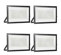 loyal Lot de 4 spots LED d'extérieur 300 W 30 000 lm super lumineux 6000 K blanc froid Projecteur industriel étanche IP65 pour jardin, terrain de sport, garage