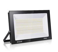 Loyal Projecteur LED 200 W 6000 K Blanc lumière du jour 20 000 lm Lumière de sécurité extérieure IP65 Étanche Applique murale Spot Éclairage pour jardin, garage, aire de jeux, terrasse