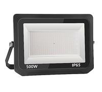 Loyal Projecteur LED 500W 3000K Super Lumineux Extérieur, 50000LM Lumière de Sécurité IP66 Étanche Verre Trempé à Grain Fin pour Entrée Terrasse Square Usine