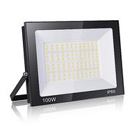 loyal Spot LED d'extérieur 100 W 10000 lm 3000 K blanc chaud - Projecteur industriel étanche IP66 - Éclairage intérieur pour jardin, terrain de sport, garage