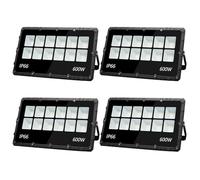 loyal Spot LED Extérieur 600W 4 Pièce, Projecteur Ultra-lumineux 6000 K Blanc Froid 60000 LM - IP66 étanche, Réglable avec Support Pour Jardin, Garage